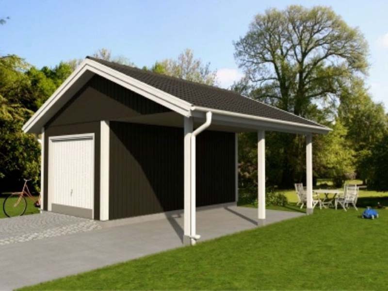 Bygga garage & carport med förråd